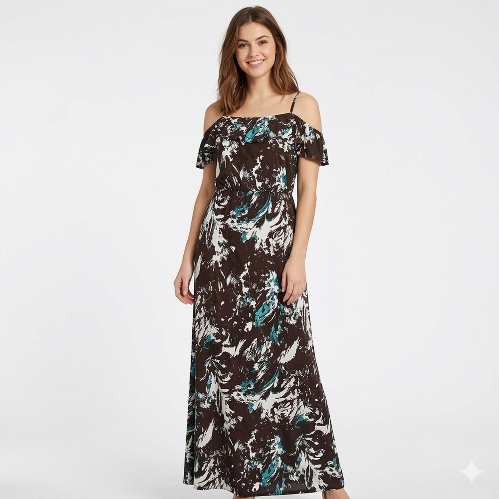 Lovely Abstract Print Maxi EUC